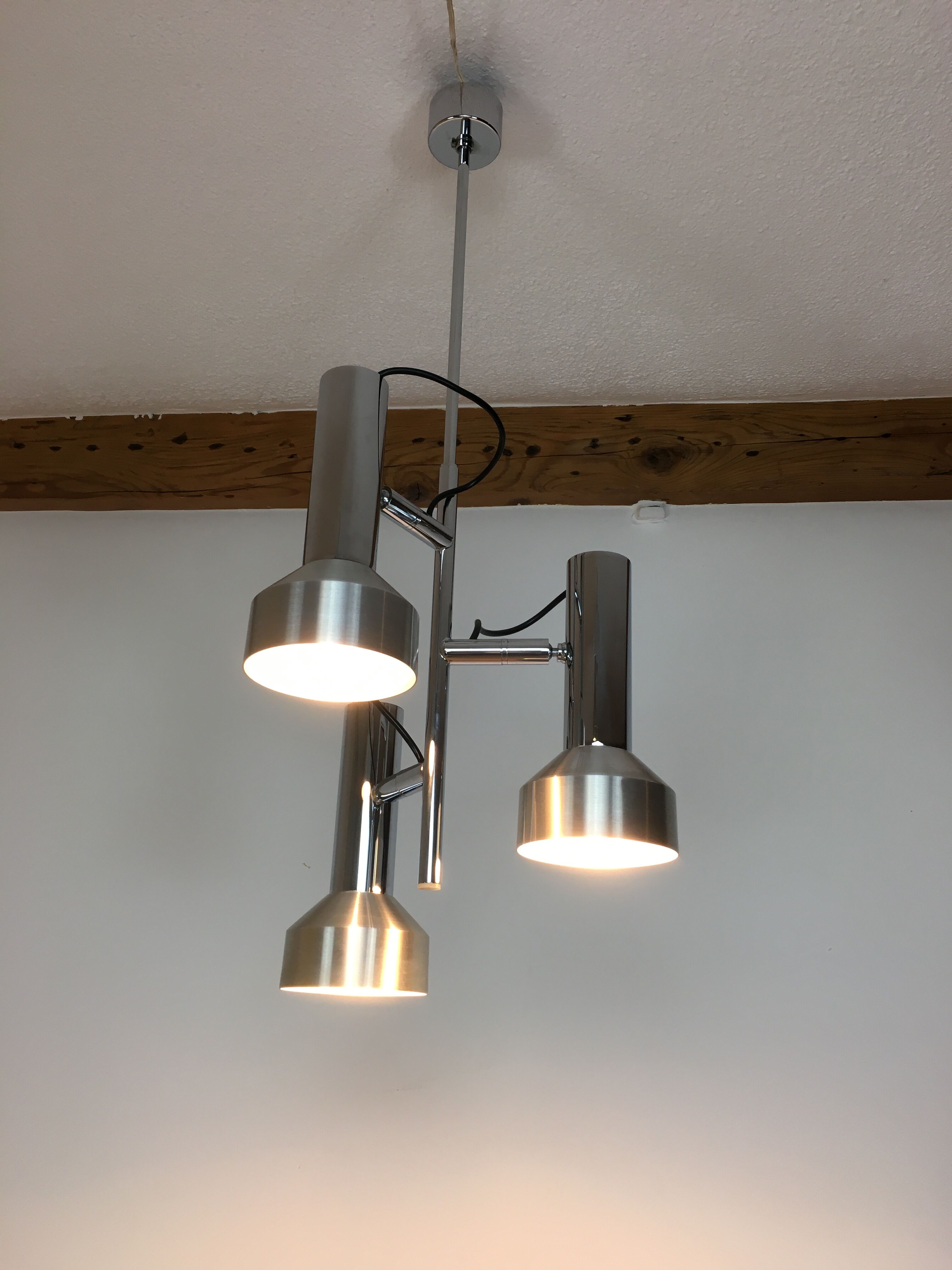 3-spot airy hanging 70s chrome metal