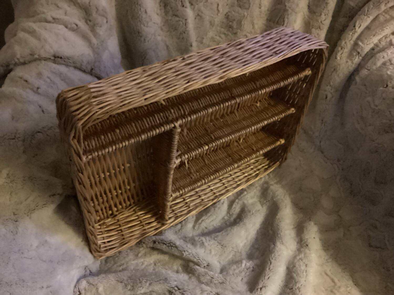 Rattan basket for cutlery