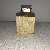 travertine and brass lighter 1960 1970 italy