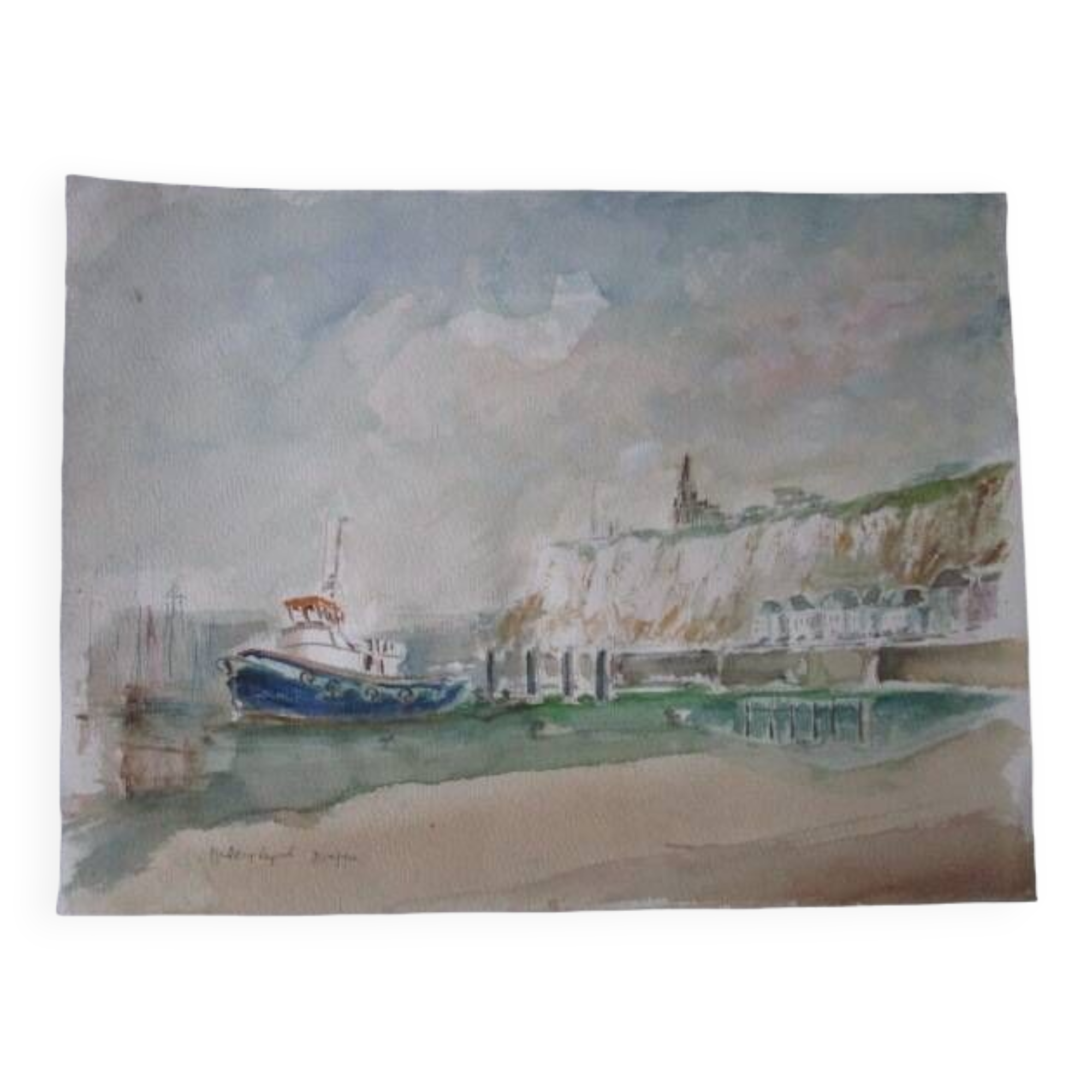 WATERCOLOR JACQUES DULÉRY-REYVAL - DIEPPE