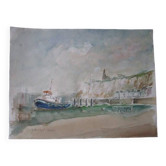 WATERCOLOR JACQUES DULÉRY-REYVAL - DIEPPE