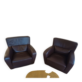 Fauteuil club cuir cinna