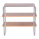 Czech Bauhaus Walnut and Chrome-Plated Steel Etagere attributed to Kovona, 1940s