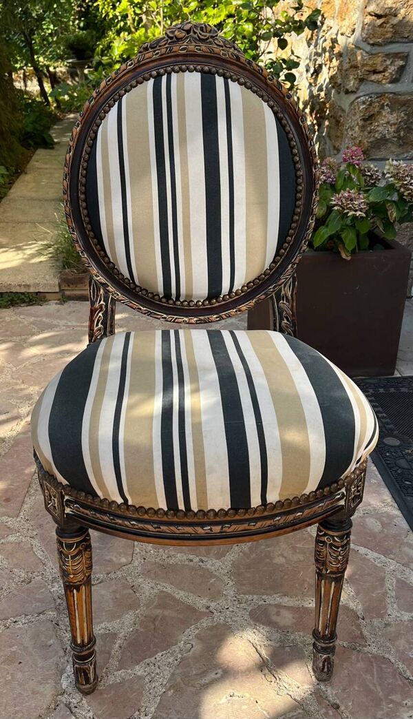 Chaise médaillon Louis XV