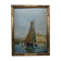 Old painting, sailboat, signed lower right, 70s/80s