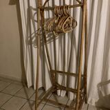 Rattan coat rack