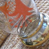 Vase ancien cristal et granité orange