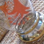 Antique crystal and orange granite vase
