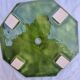 Vintage green glazed ceramic table set – Signature JG or