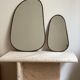 Mirror organic egg brass black 60x40cm