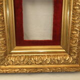 Frame XIX gilded stucco wood decoration acanthus leaves painting painting