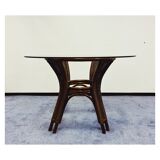 Vintage dining table rattan