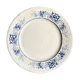 Sarreguemines round dish in white and blue iron earth, “Aïda” service