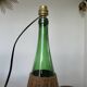 Rattan and glass "bottle" lamp from the 60s and 70s