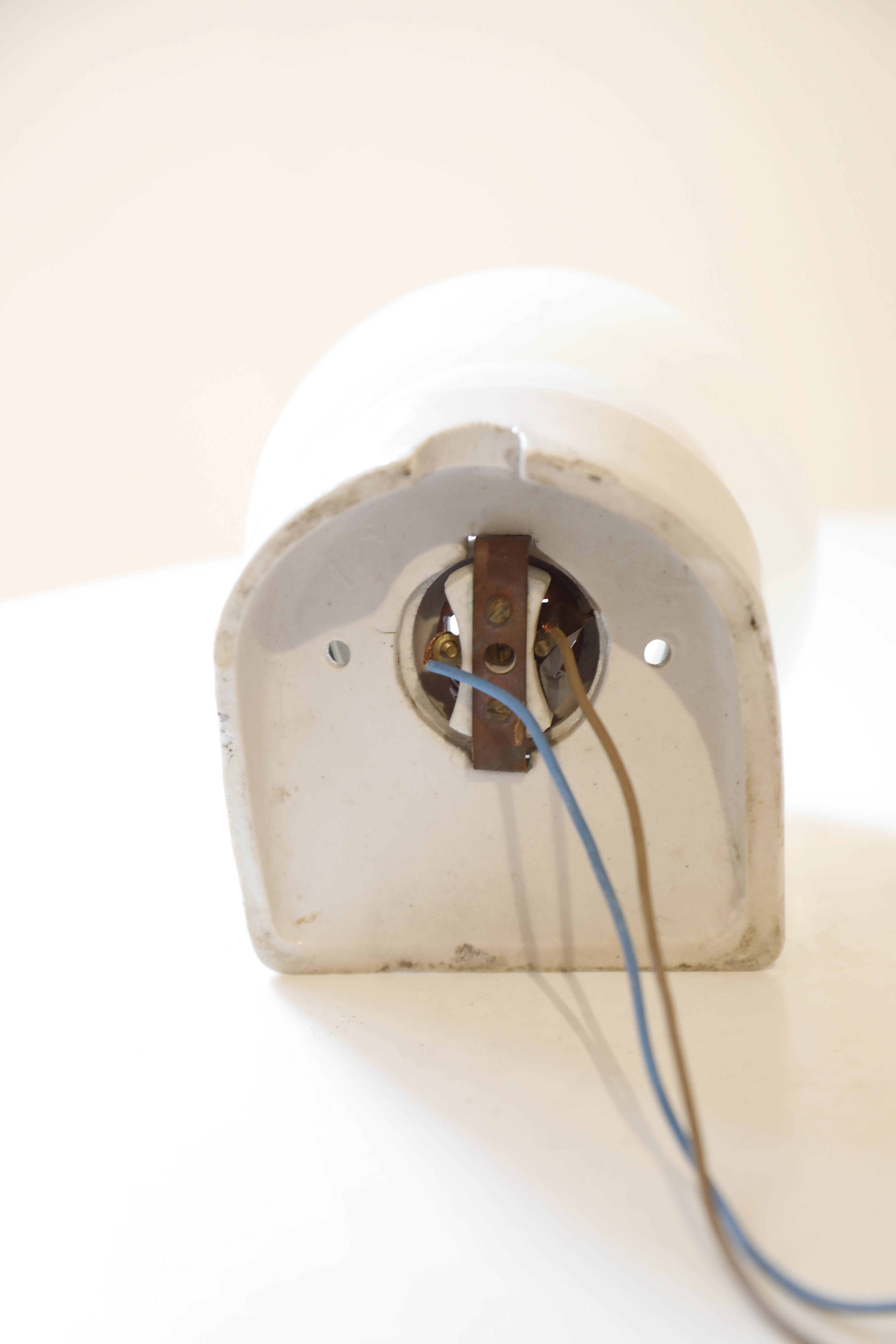 Porcelain globe opaline sconce