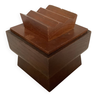 Geometric art deco wooden box