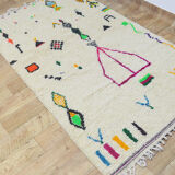 Tapis berbère coloré fait main 250 x 150 cm