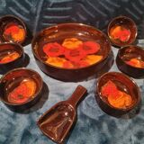 Elegant glazed ceramic aperitif service