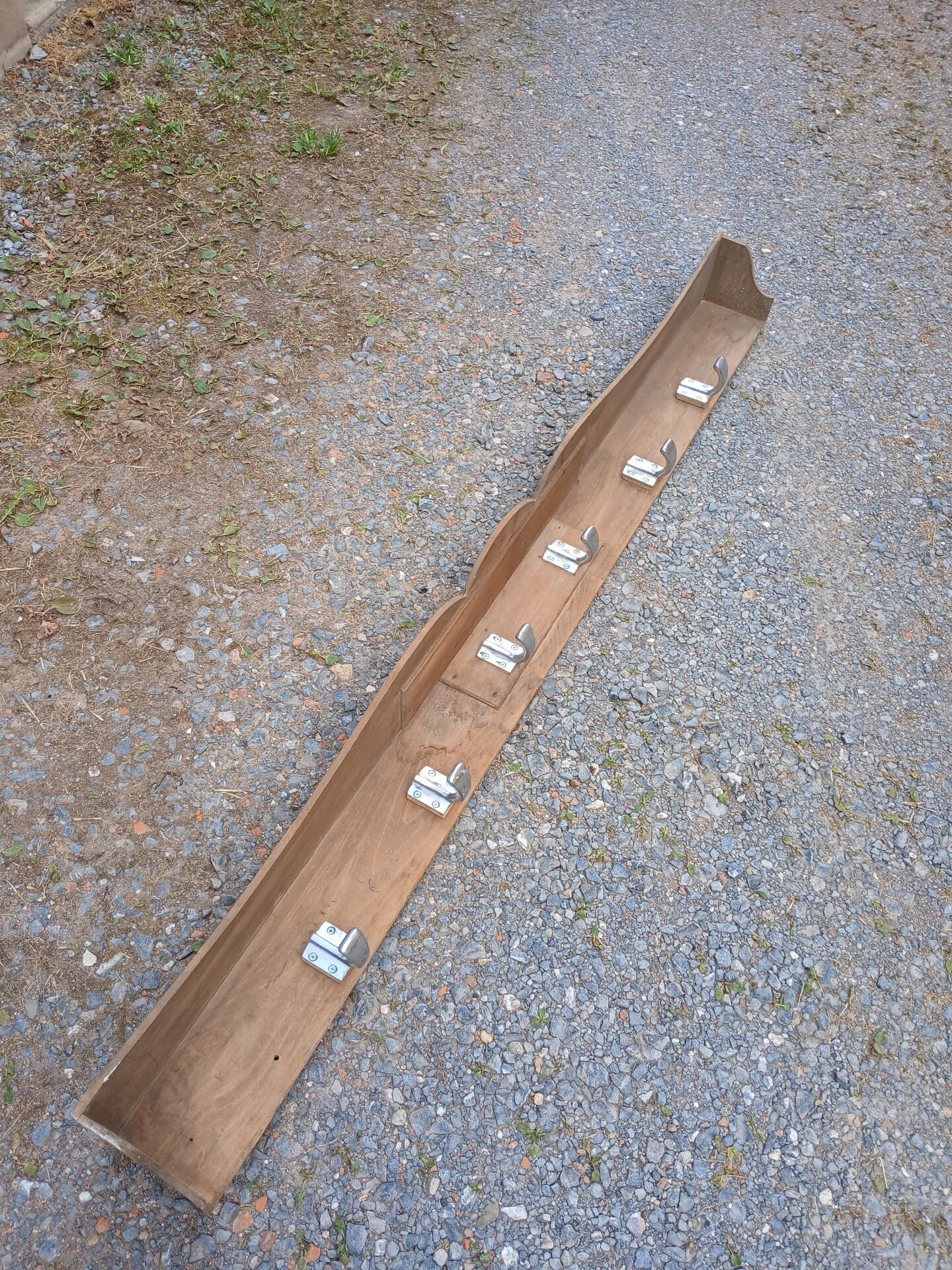 Large antique wall coat rack