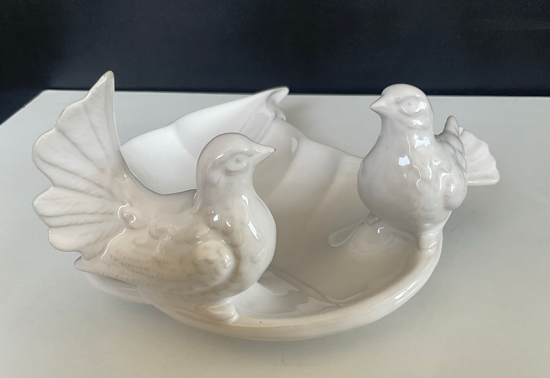 Vintage enamelled ceramic catchall