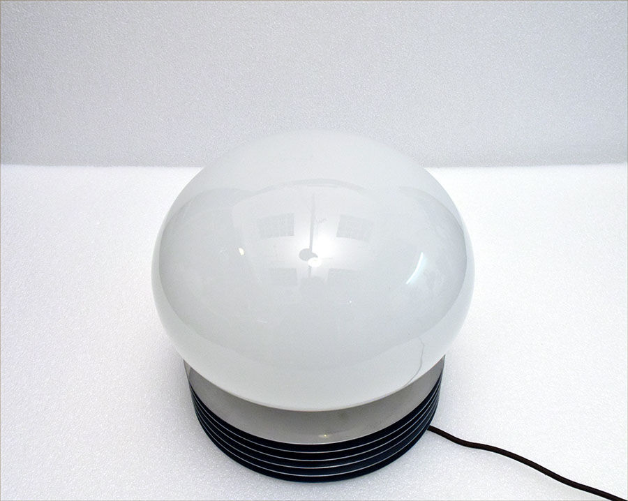 Tronconi table lamp in steel and blown glass, 1970s