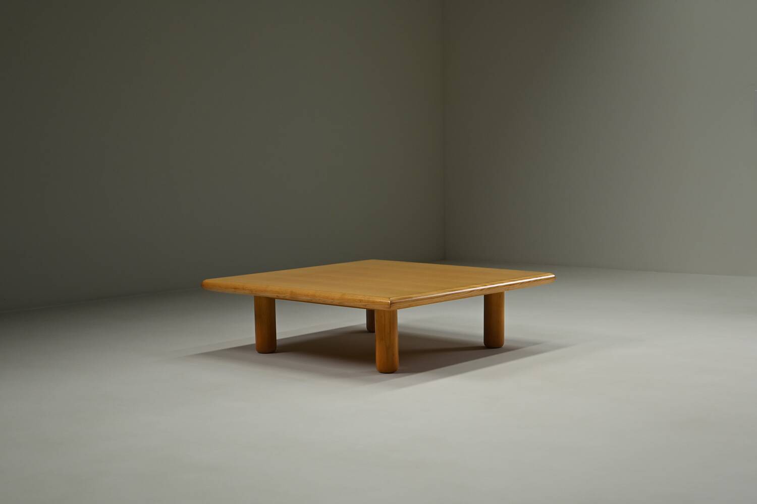 Minimalist ash wood coffee table, 1980s europe.