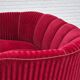 1960s, Danish 3-seater "Banan" sofa, original cherry-red furniture velour.