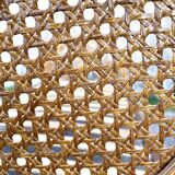 Single rattan and peacock cane bed