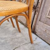 Pair of Thonet style bistro chairs in bentwood canework - 1930s