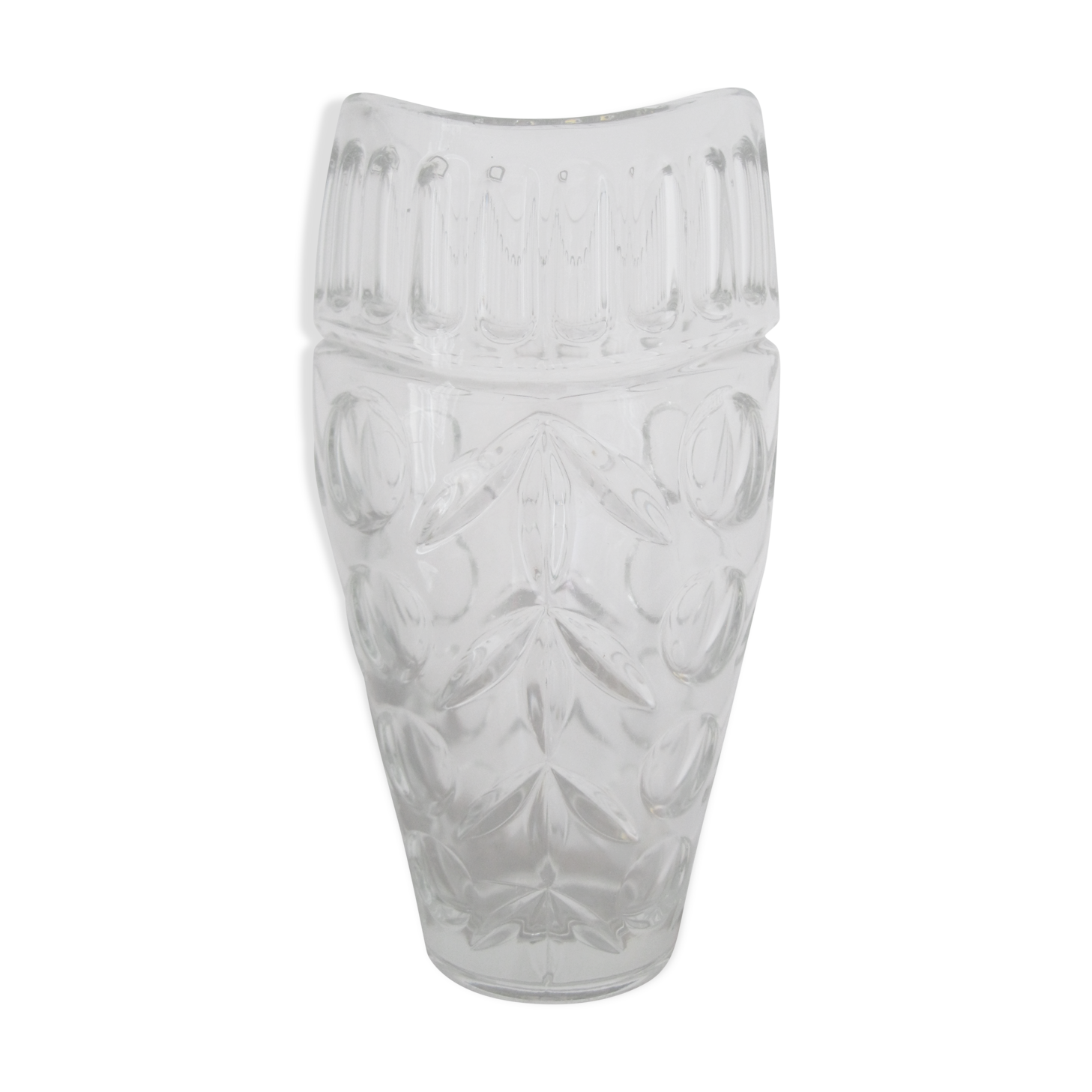 Art Deco cut crystal vase