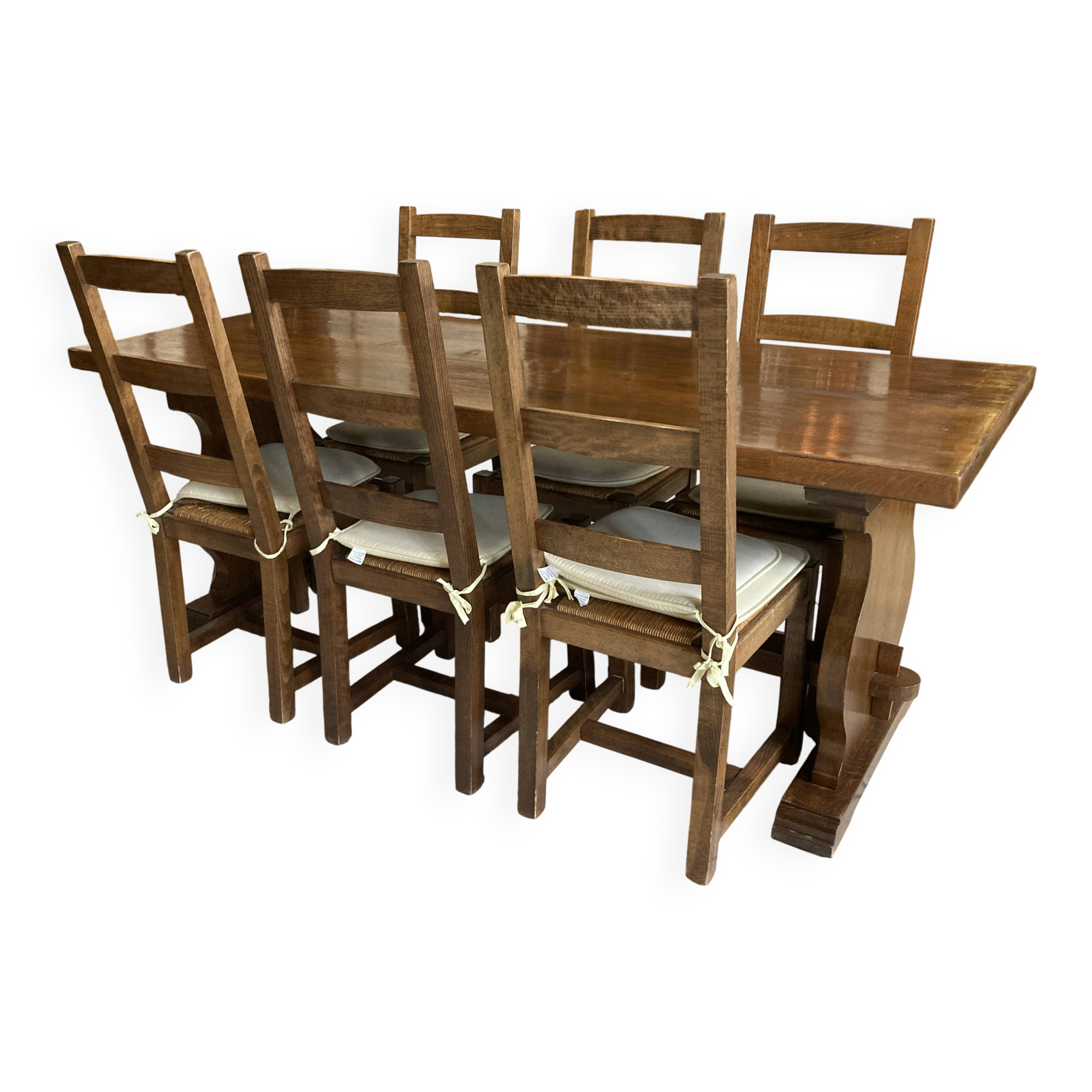 Solid wood table and 6 chairs