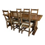 Solid wood table and 6 chairs