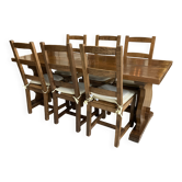 Solid wood table and 6 chairs