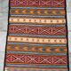 Multicolored Berber kilim rugs woven hands in natural wool