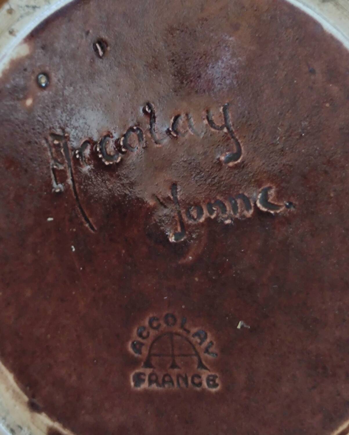 Old Large Vintage Vase Accolay France Yonne