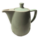 Vintage French large coffee pot in light green ceramic