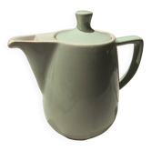 Grande cafetière vintage française en céramique vert clair