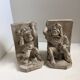 Pair of plaster bookends Gargoyles M. Brown Orléans