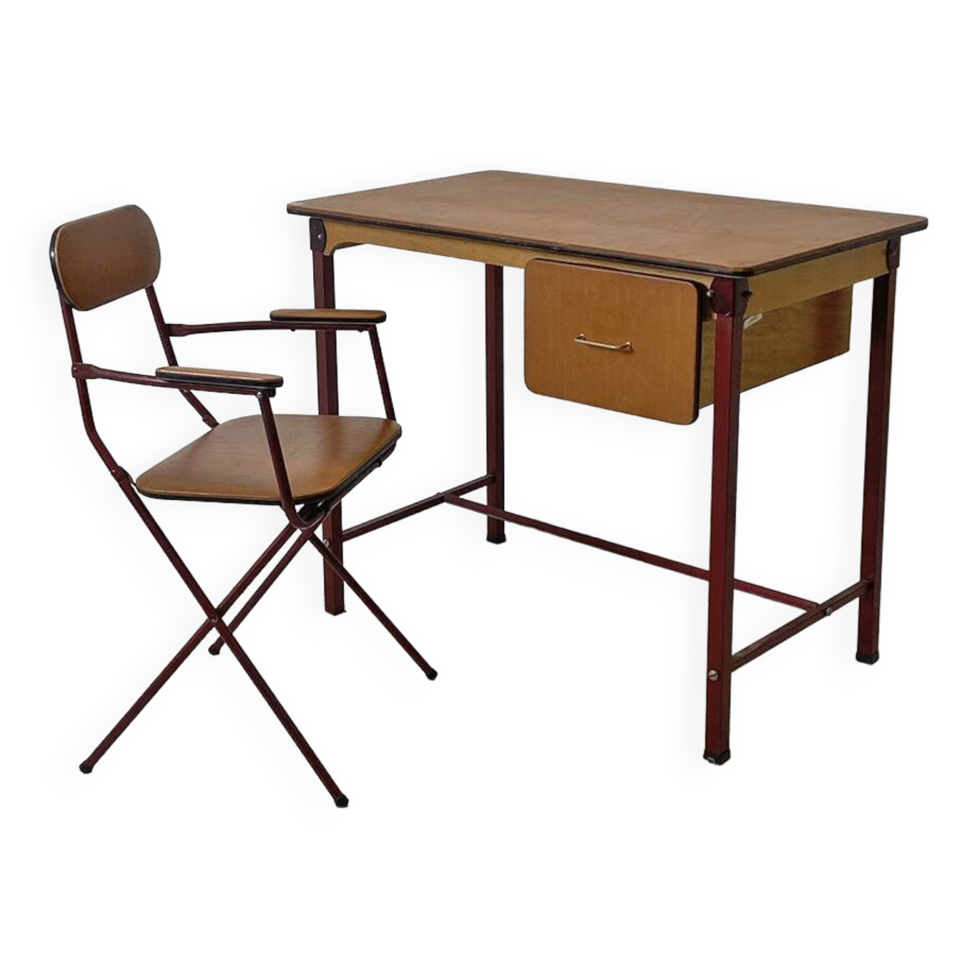 Vintage 80's children's desk and armchair