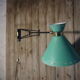 Lampe de potence murale articulée Diabolo du designer René Mathieu - verte