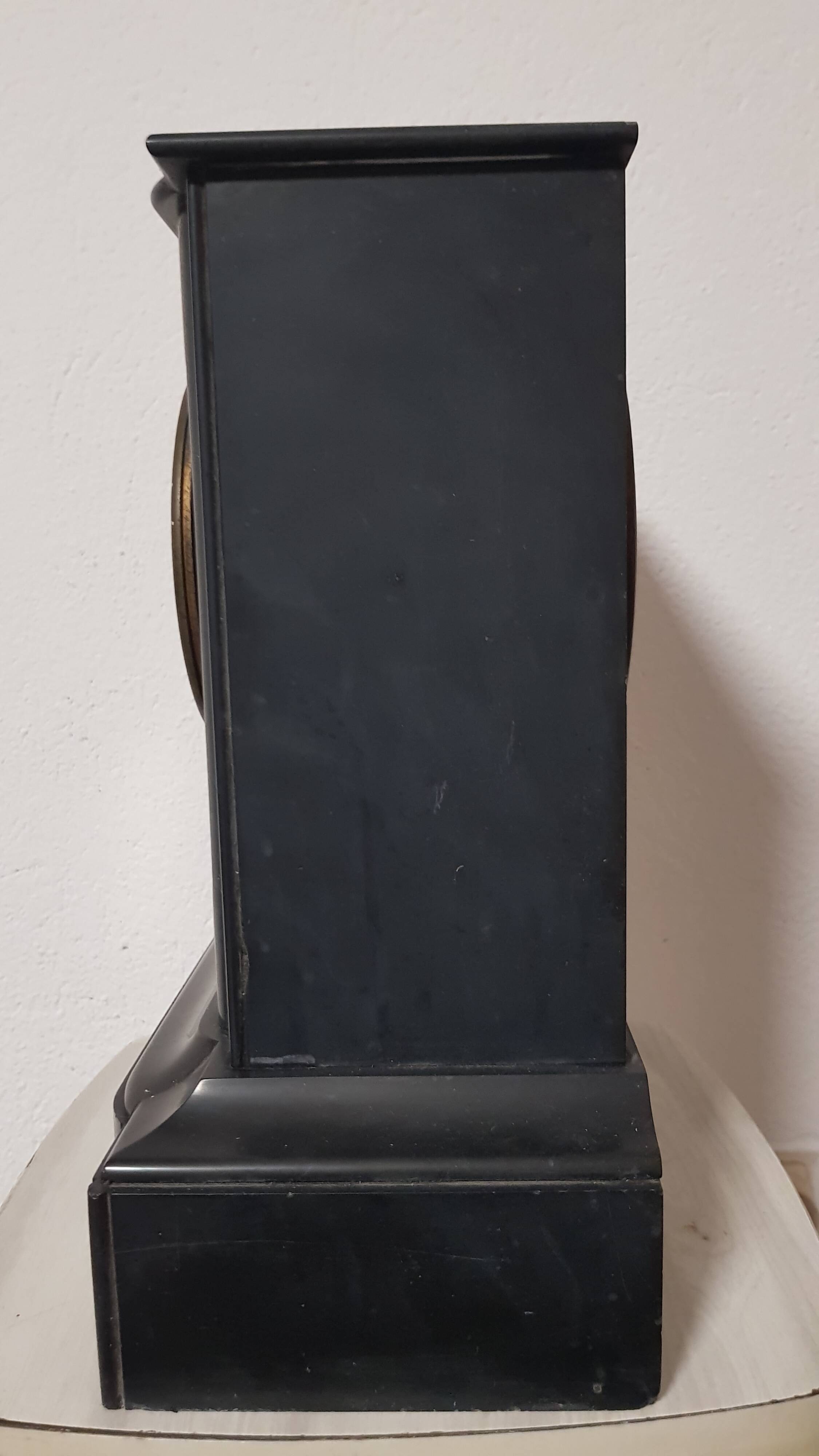 Ancient black marble pendulum Napoleon III