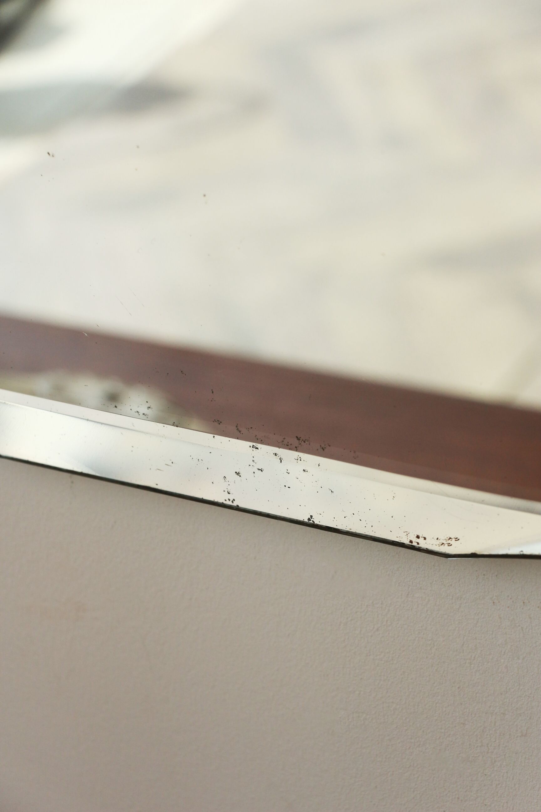 Beveled mirror - freeform - "batman", 67x39 cm