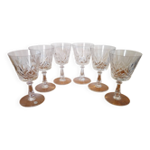 Verres à vin rouge cristal Val St Lambert
