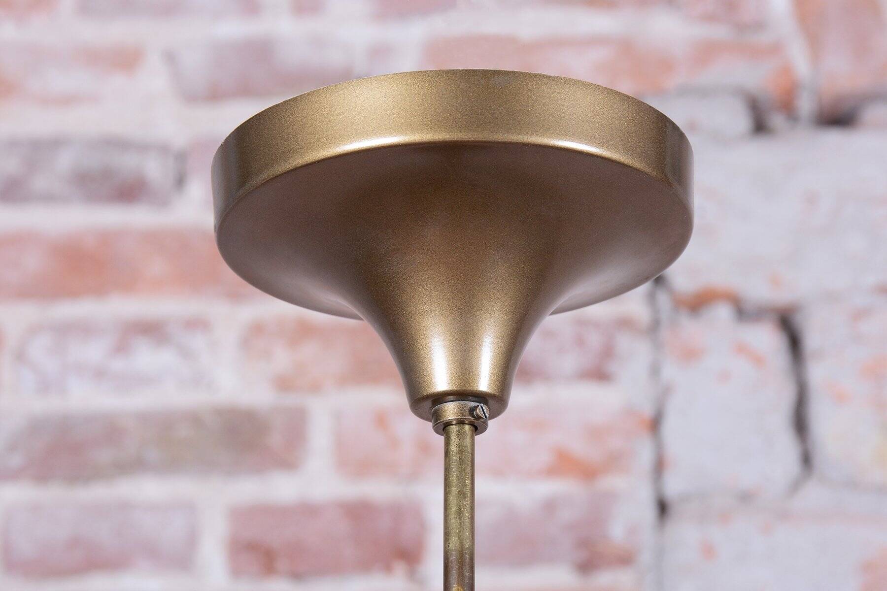 Mid-Century Chandelier in Brass and Glass, Czech, 1960s