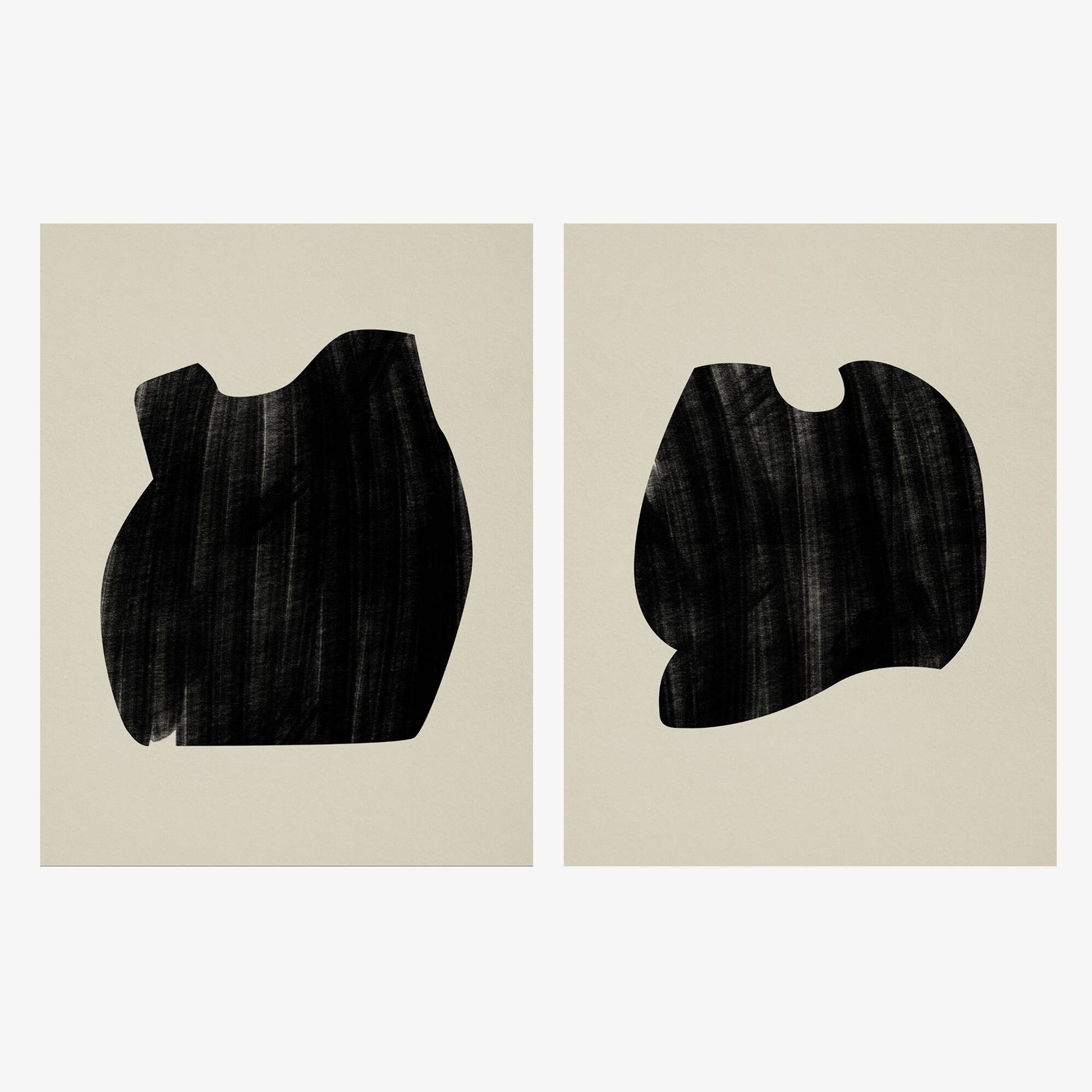 Pair of giclee prints, abstract wall art set of two, 50x70cm