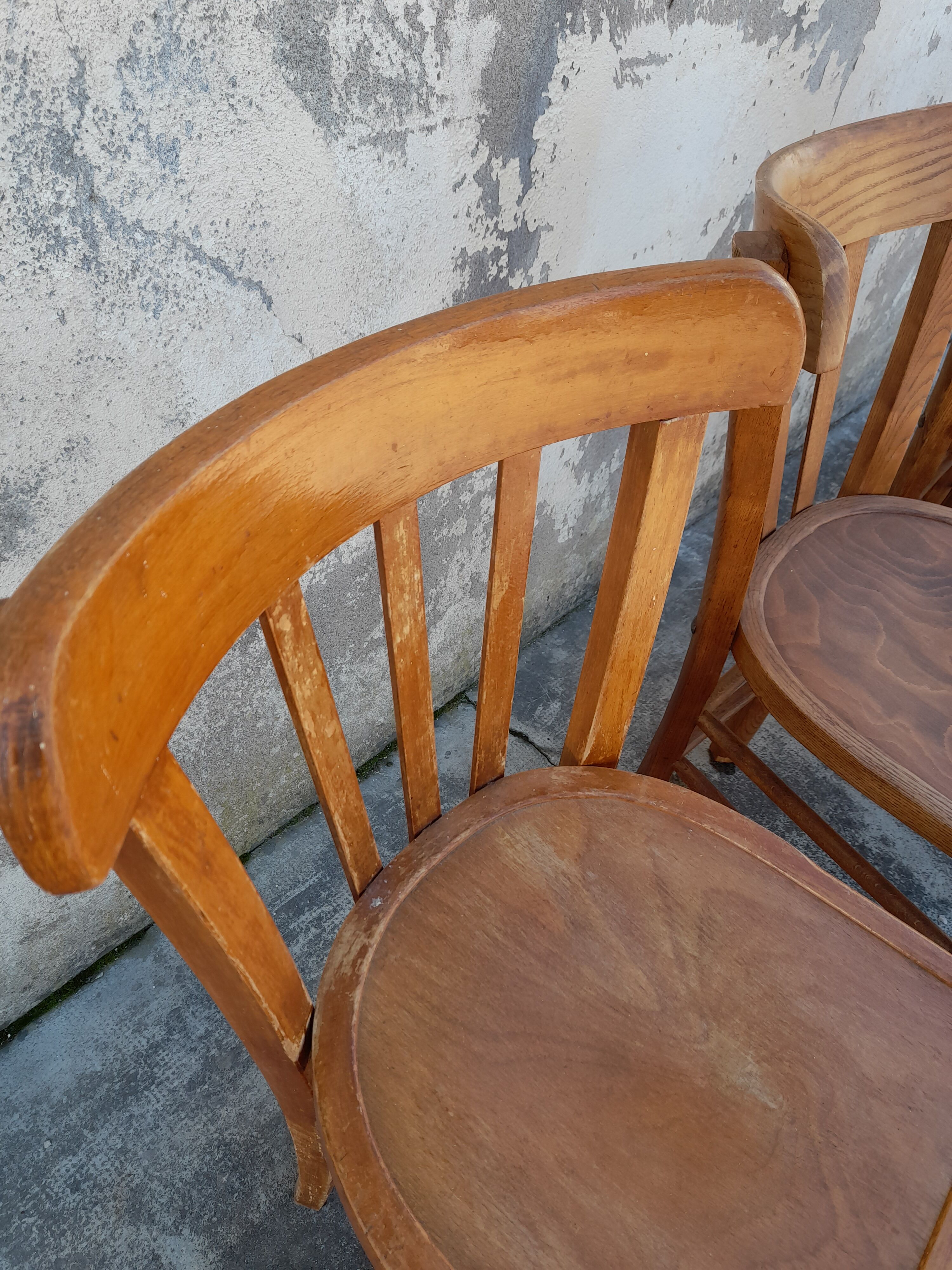 Série de 4 chaises de bistrot Luterma 1950