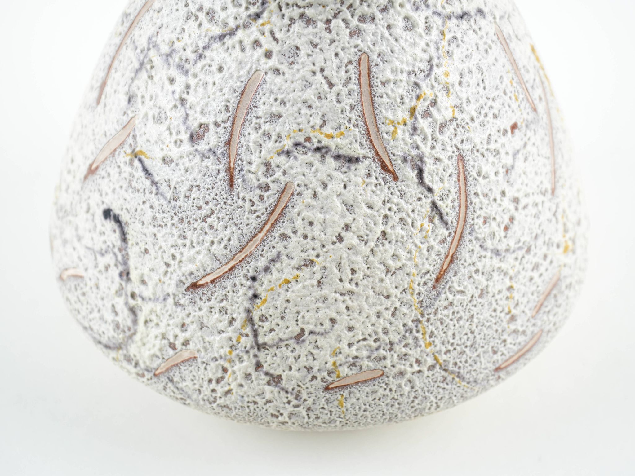 Large ceramic vase with textured glaze, Danish studio pottery, 1970s