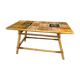 Table basse en bambou et céramique Vallauris  1960