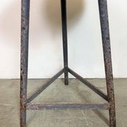 Tabouret d'atelier industriel gris, années 1960