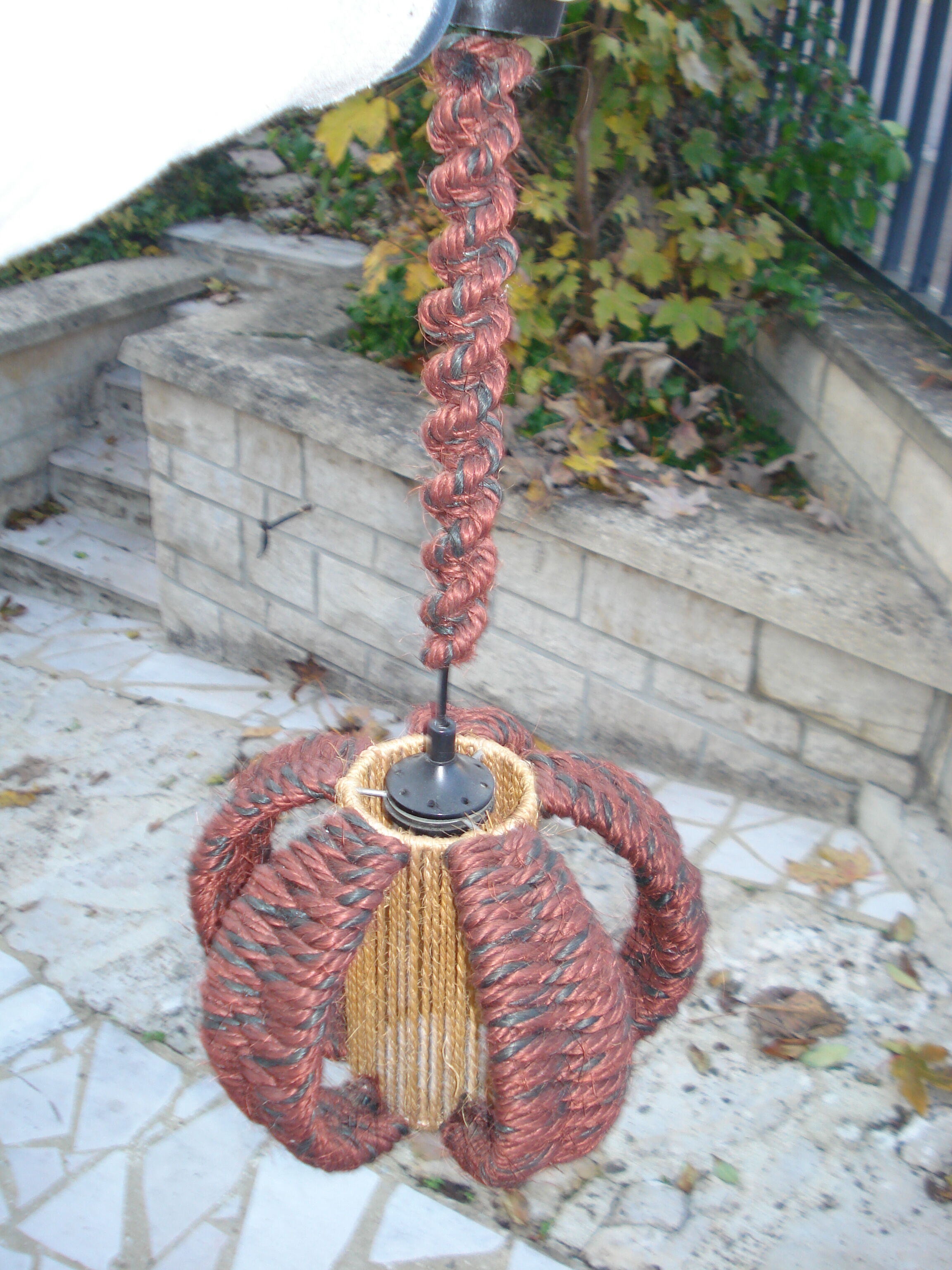Pair of braid rope hanging  1960/70